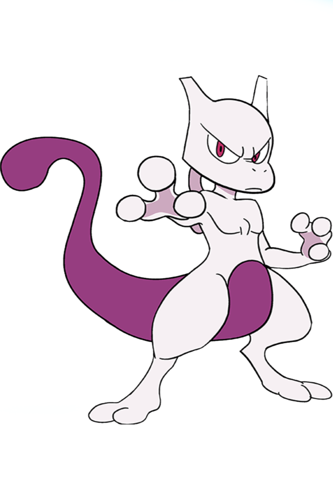 How to Draw Mewtwo Pokémon Drawing